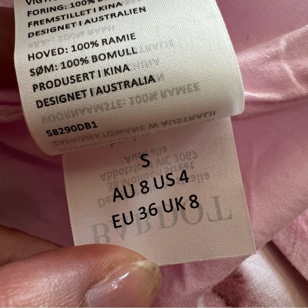 Bardot Kehlani Floral Puff Sleeve Mini Dress Coquette Romantic Pink Size S/4 - Picture 7 of 12